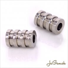 Kovová korálka 9x6mm CHIRURGICKÁ OCEĽ , 2ks (ch1320)
